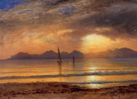 Bierstadt_Albert_Sunset_over_a_Mountain_Lake