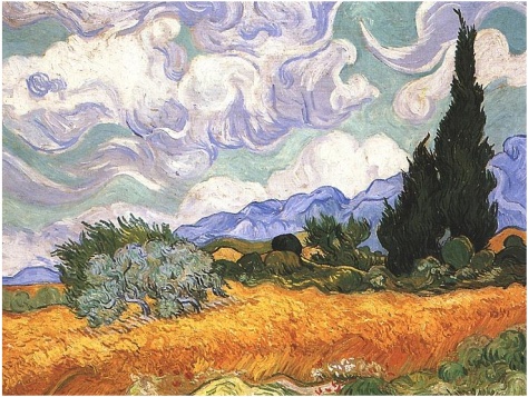 Wheat Field with Cypresses_VanGogh